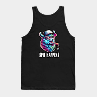 Funny Peruvian Spit Happens Llama Andean Pride Flora Tank Top